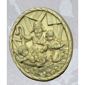 Vintage 1994 House Of Lloyd Nativity Scene Brooch Pin